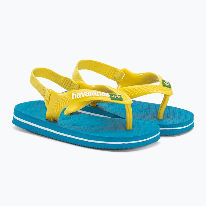 Havaianas Baby Brasil Logo II sandali bianco/blu/verde/giallo 4