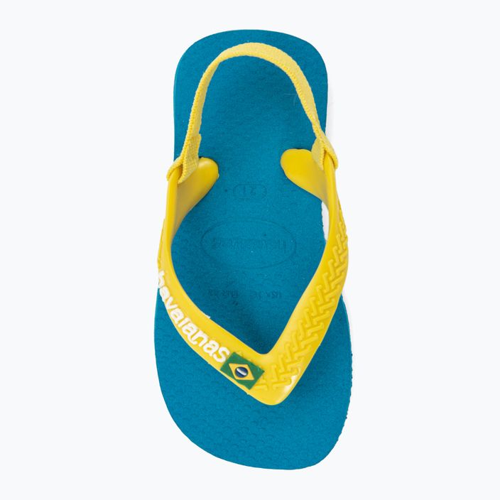 Havaianas Baby Brasil Logo II sandali bianco/blu/verde/giallo 6