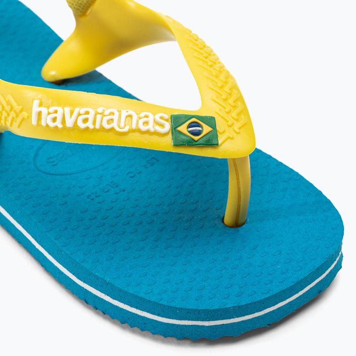 Havaianas Baby Brasil Logo II sandali bianco/blu/verde/giallo 7