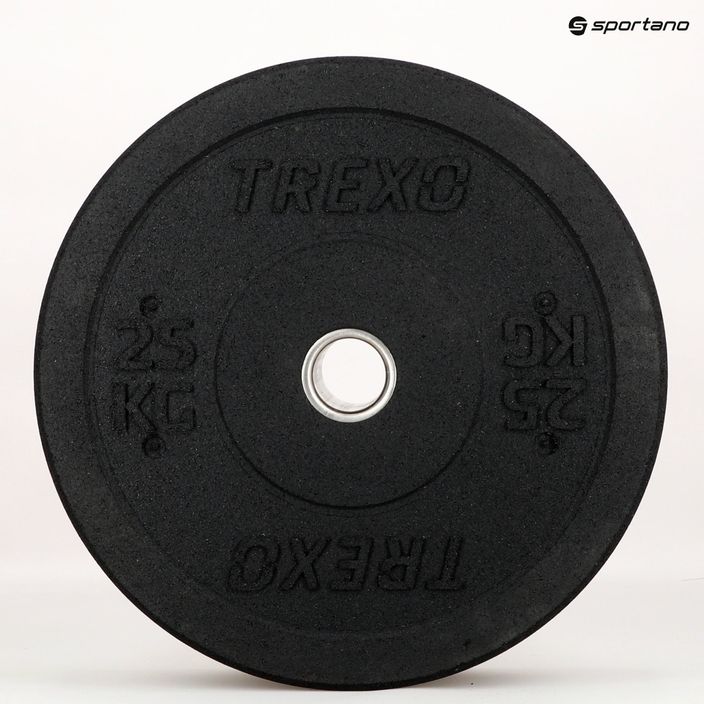 Peso olimpico TREXO TRX-BMP025 25 kg nero 10
