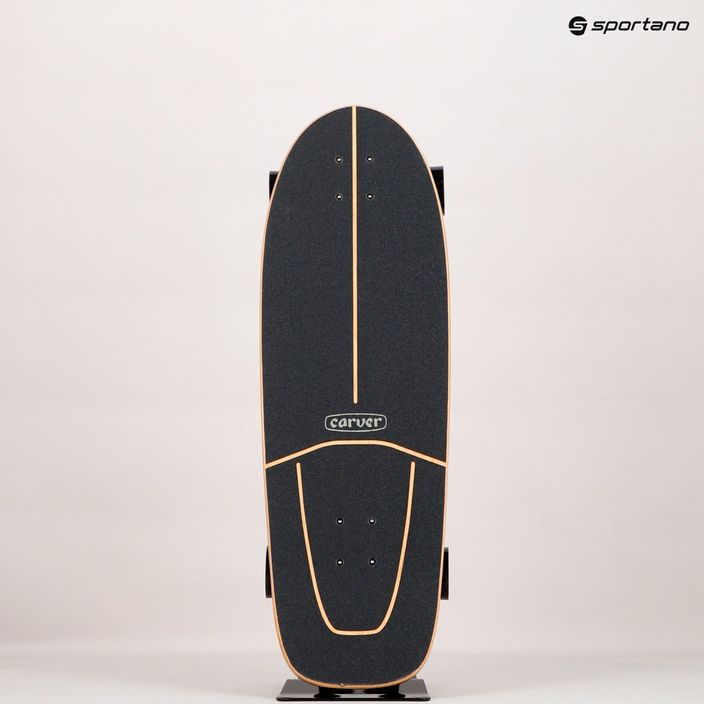 Surfskate skateboard Carver C7 Raw 31.25" Knox Phoenix 2022 Completo nero e rosso C1013011133 11