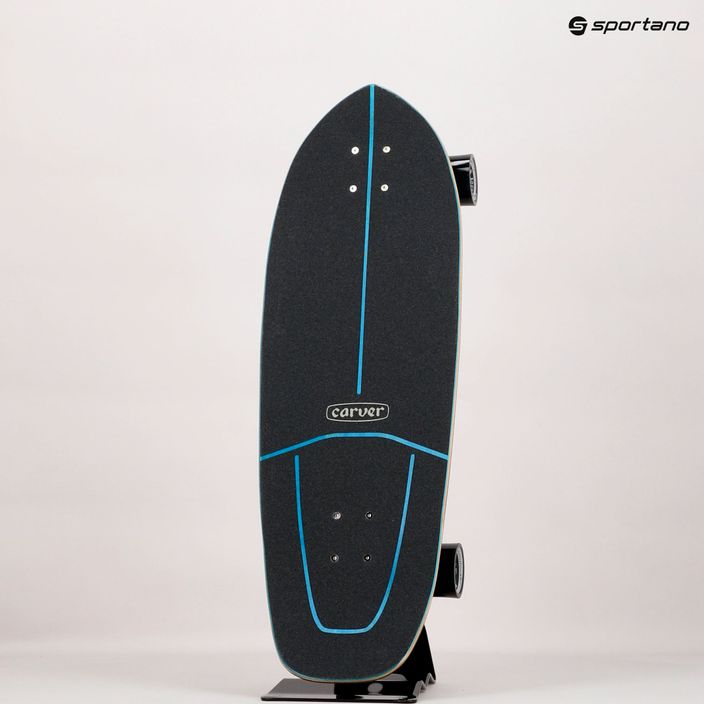 Surfskate skateboard Carver C7 Raw 31" JOB Blue Tiger 2022 Completo blu e rosa C1013011140 15