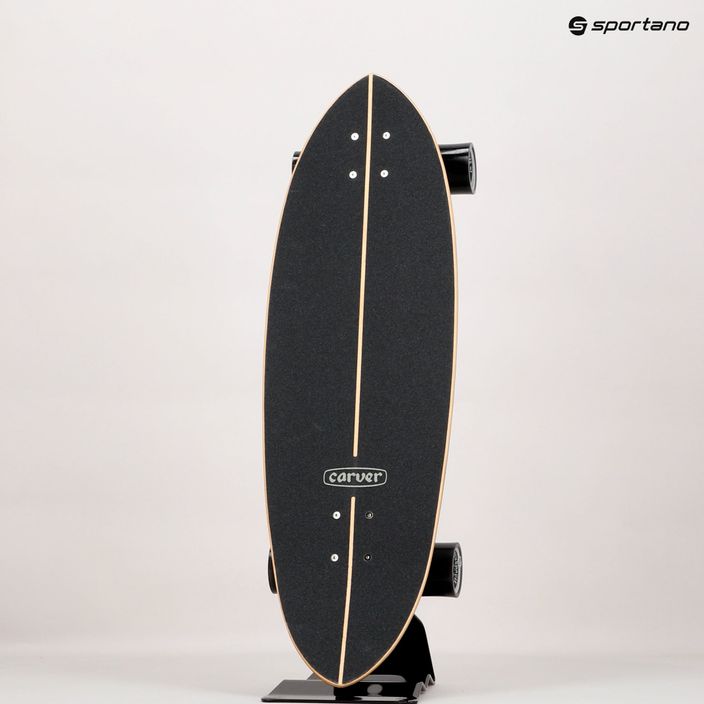 Carver C7 Raw 31.75" CI Black Beauty surfskateboard 2019 Completo bianco e nero C1013011020 11
