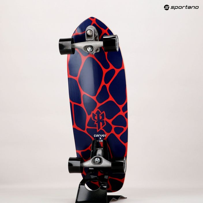 Surfskate skateboard Carver C7 Raw 31" Kai Lava 2022 Completo rosso-viola C1013011142 18