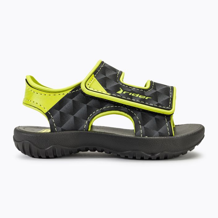 RIDER Basic Sandal V Baby sandali nero/giallo neon 2