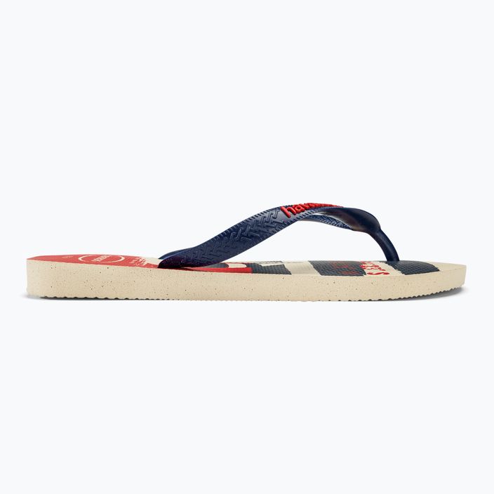 Havaianas Top Nautical infradito beige paglia / blu navy / rosso rubino 2