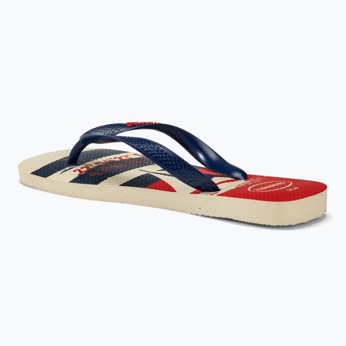 Havaianas Top Nautical infradito beige paglia / blu navy / rosso rubino 3