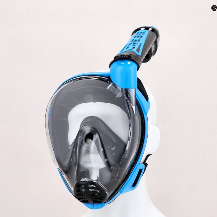 Maschera da snorkeling Cressi Duke Dry Full Face nero/blu 7