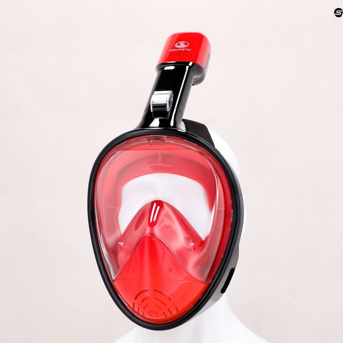 Maschera integrale per lo snorkeling AQUASTIC SMA-01SC rosso 14