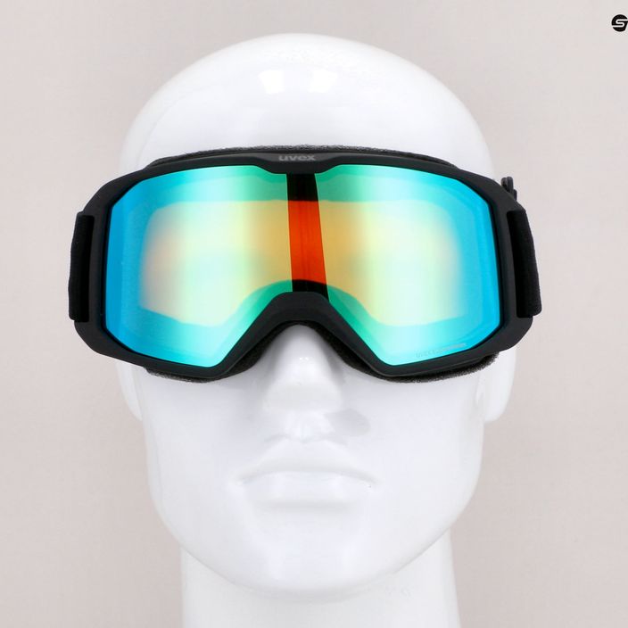 UVEX occhiali da sci Elemnt FM nero mat/specchio verde lasergold lite 12