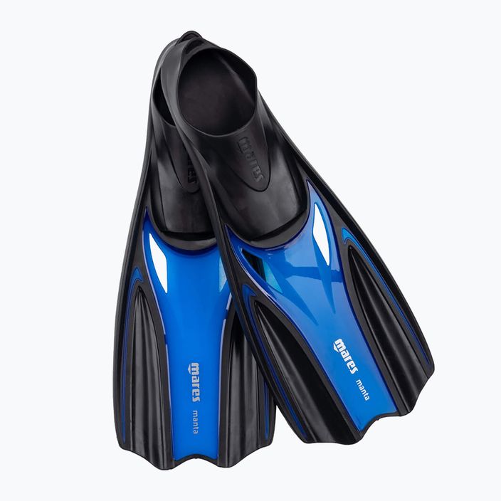 Pinne snorkel Mares Manta Junior blu reflex per bambini 2