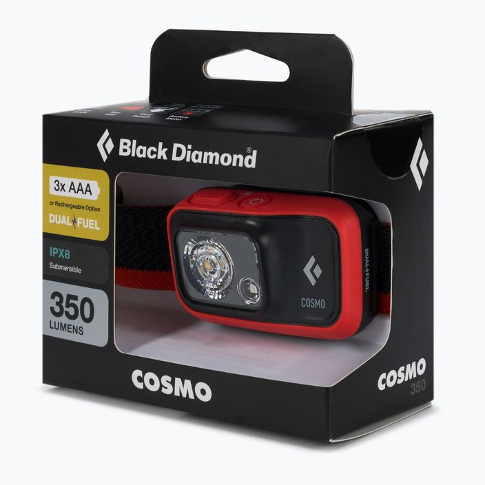 Black Diamond Cosmo 350, torcia da testa in acetato