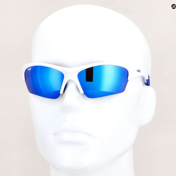 UVEX Occhiali da sole Sunsation bianco blu/blu specchiato 7