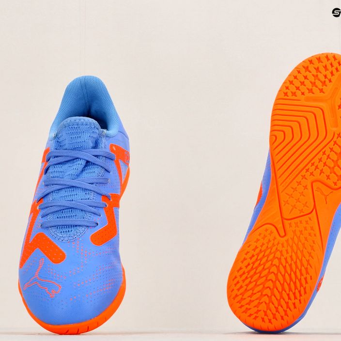 PUMA Future Play IT scarpe da calcio per bambini blu glimmer/puma bianco/ultra arancione 11
