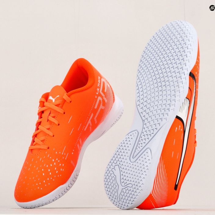 PUMA Ultra Play IT scarpe da calcio per bambini ultra arancione/puma bianco/blu glimmer 11