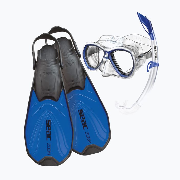 Kit snorkeling SEAC Tris Zoom blu