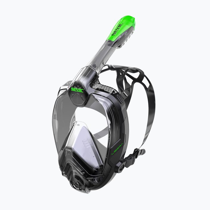 SEAC Libera nero/verde lime maschera integrale per lo snorkeling