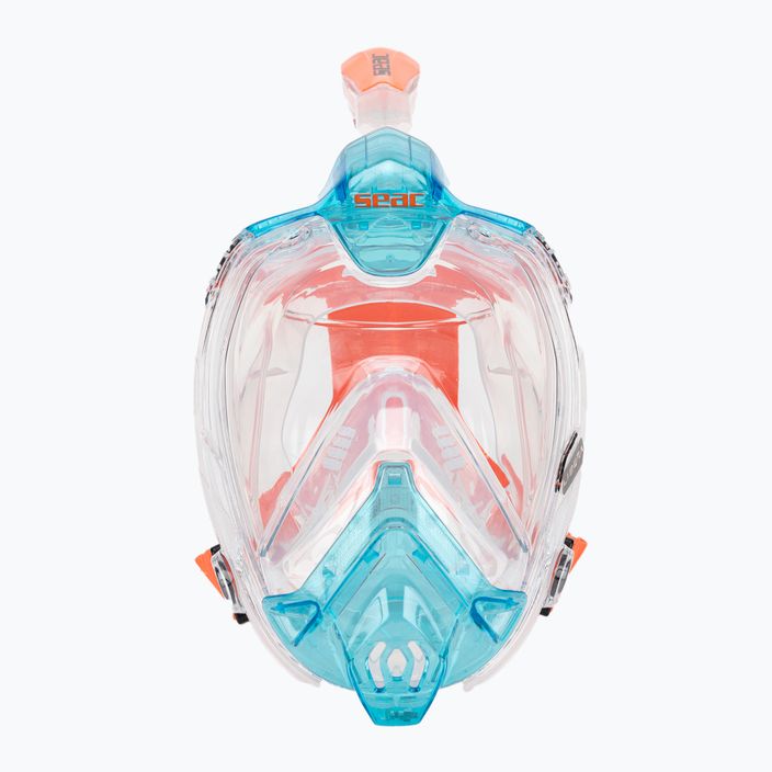 SEAC Libera blu chiaro/arancione maschera integrale per lo snorkeling 2