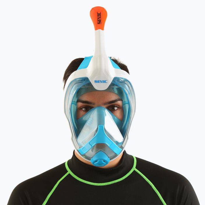 Maschera integrale SEAC Magica bianco/arancione per lo snorkeling 7