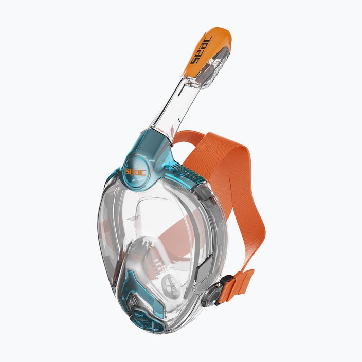 SEAC Libera acquamarina/arancio maschera integrale per bambini per lo snorkeling