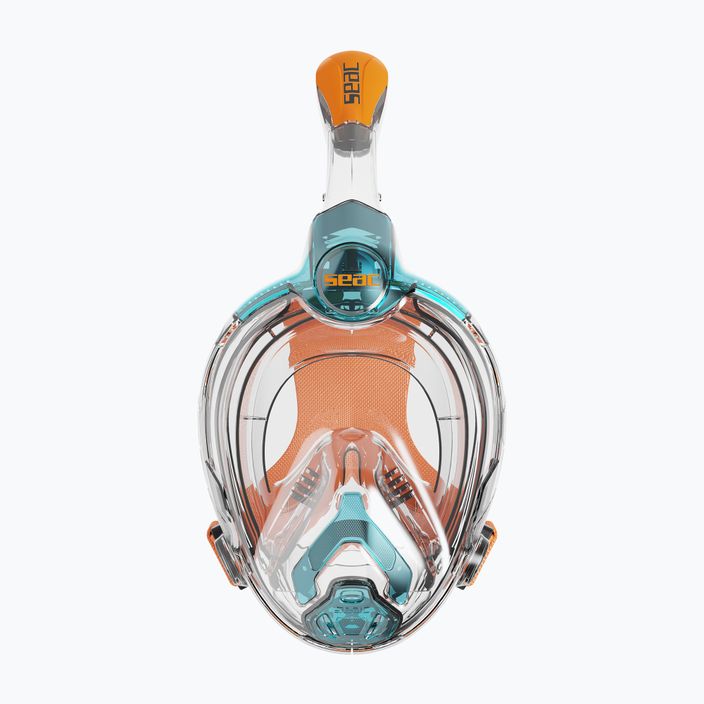 SEAC Libera acquamarina/arancio maschera integrale per bambini per lo snorkeling 2