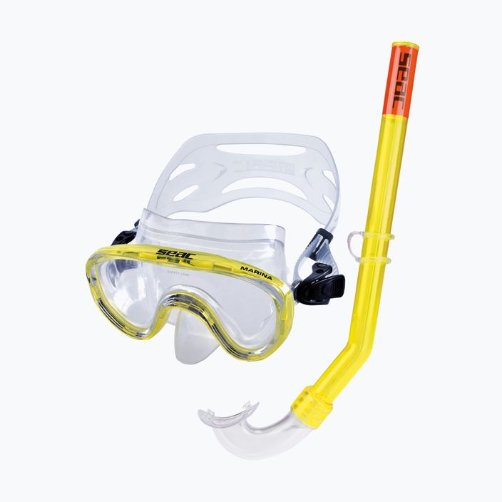 Set da snorkeling per bambini SEAC Marina giallo