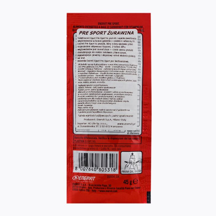 Enervit Pre Sport gelatina energetica 45 g mirtillo rosso 2