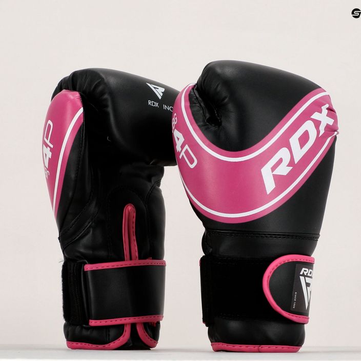 Guanti da boxe per bambini RDX JBG-4 rosa/nero 18