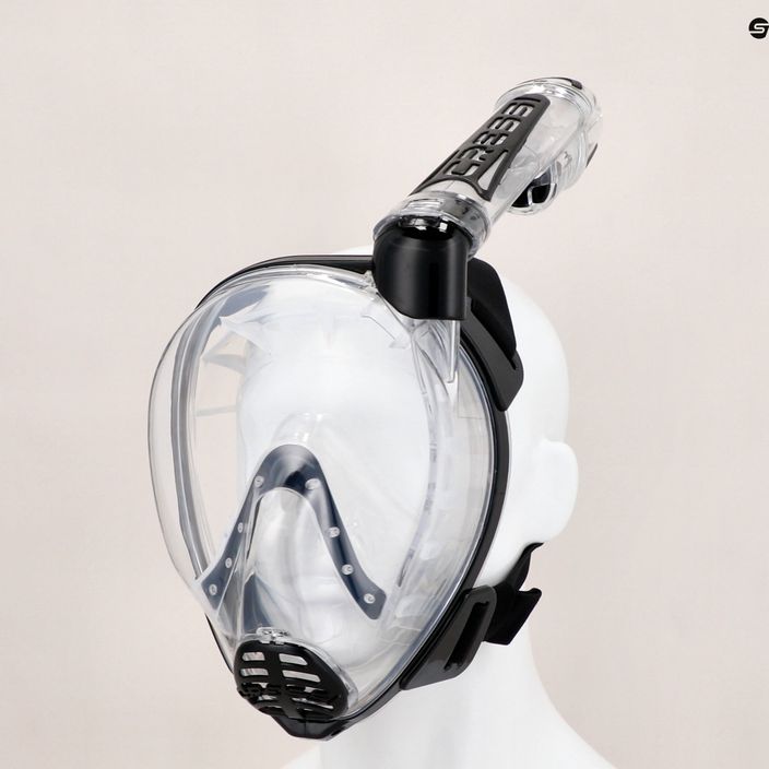 Maschera da snorkeling Cressi Duke Dry Full Face trasparente/nera 6