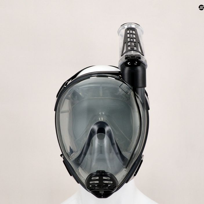 Maschera da snorkeling Cressi Duke Dry Full Face chiaro/nero fumo 7