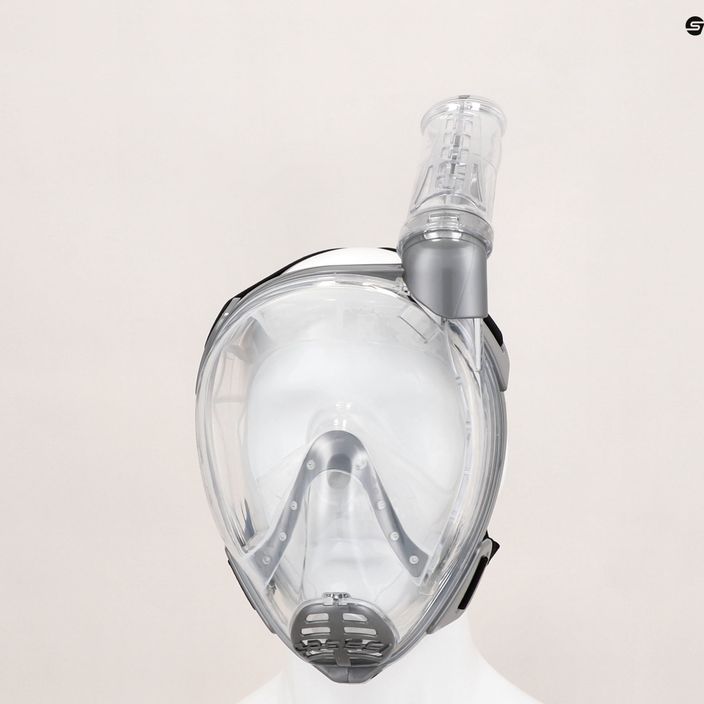 Maschera Cressi Baron Full Face per snorkeling trasparente/argento 6