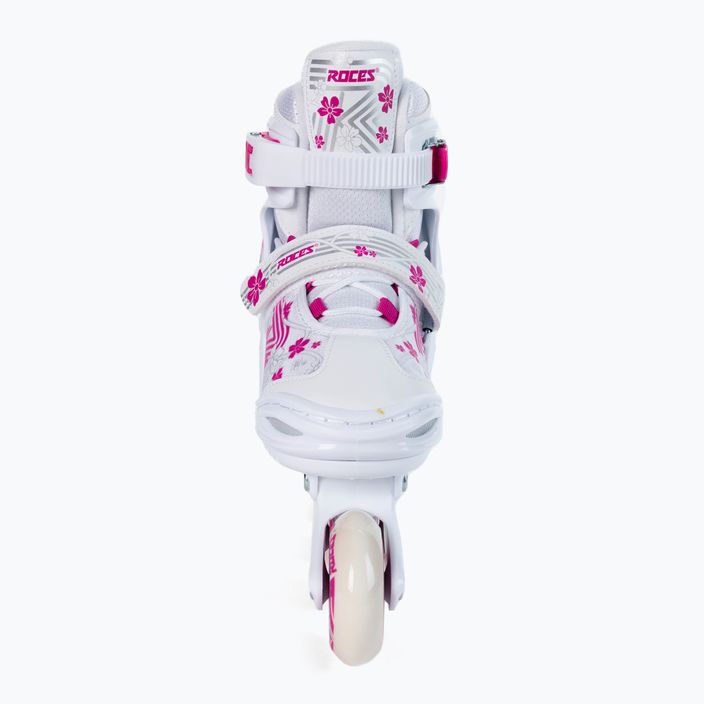 Pattini a rotelle Roces Jokey 3.0 per bambini, bianco/rosa 4