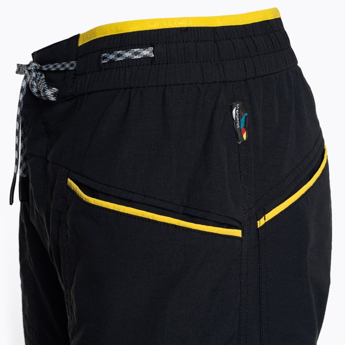Pantaloni da arrampicata La Sportiva da uomo Talus nero/giallo 3