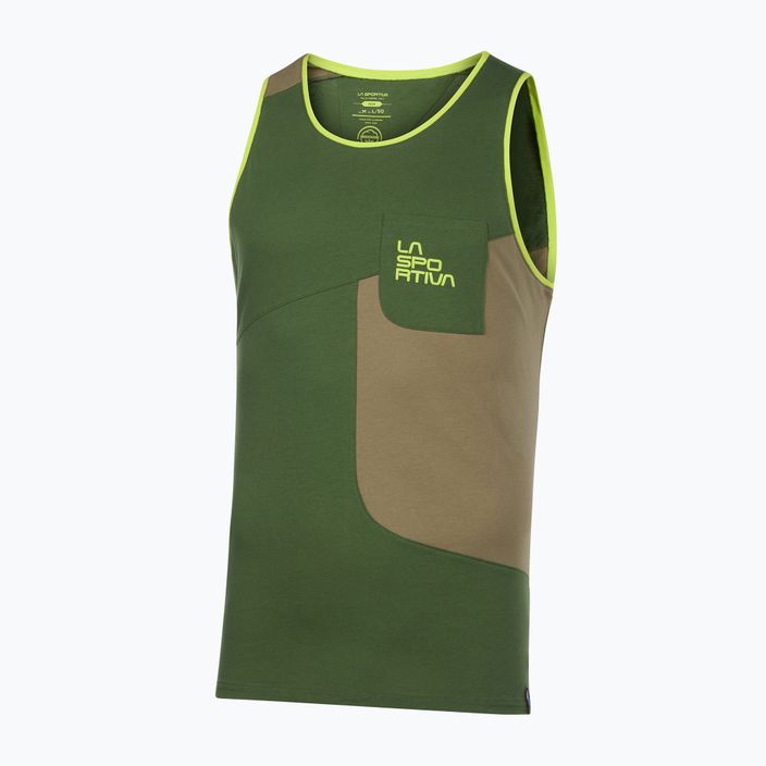 Maglietta da arrampicata La Sportiva Dude Tank forest/turtle uomo 4