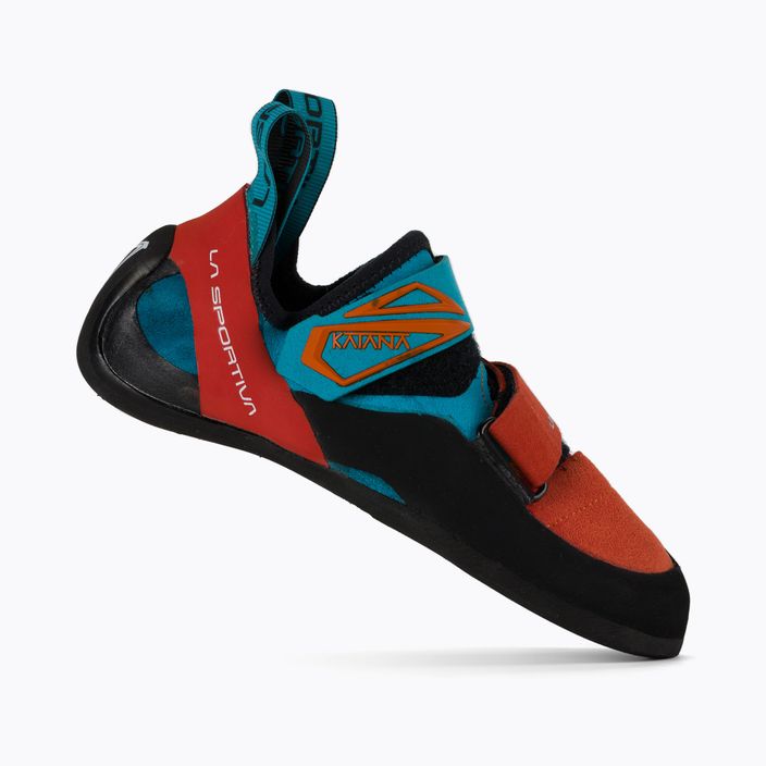 La Sportiva Katana, scarpetta da arrampicata color mandarino/blu tropicale 2