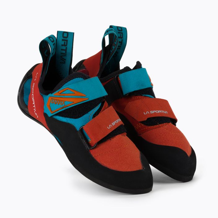 La Sportiva Katana, scarpetta da arrampicata color mandarino/blu tropicale 5