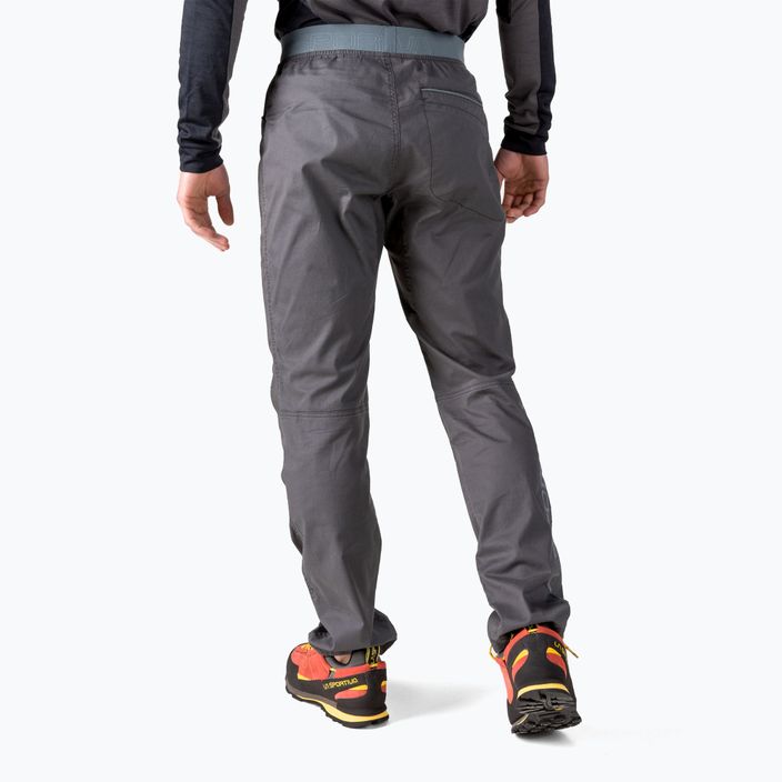 Pantaloni da arrampicata La Sportiva Roots da uomo in carbon ardesia 3