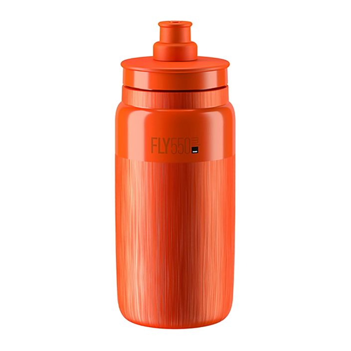 Bottiglia da bicicletta Elite FLY Tex 550 ml logo arancio/grigio 2