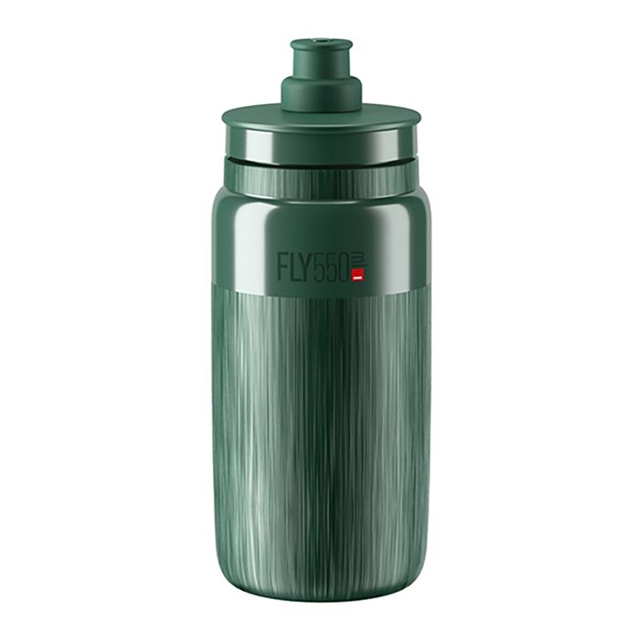 Bottiglia da bicicletta Elite FLY Tex 550 ml logo verde scuro/grigio 2