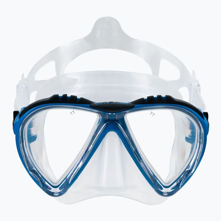 Maschera subacquea Cressi Lince trasparente/blu 2