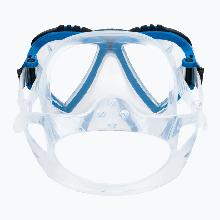 Maschera subacquea Cressi Lince trasparente/blu 5