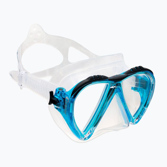 Maschera subacquea Cressi Lince trasparente/acquamarina