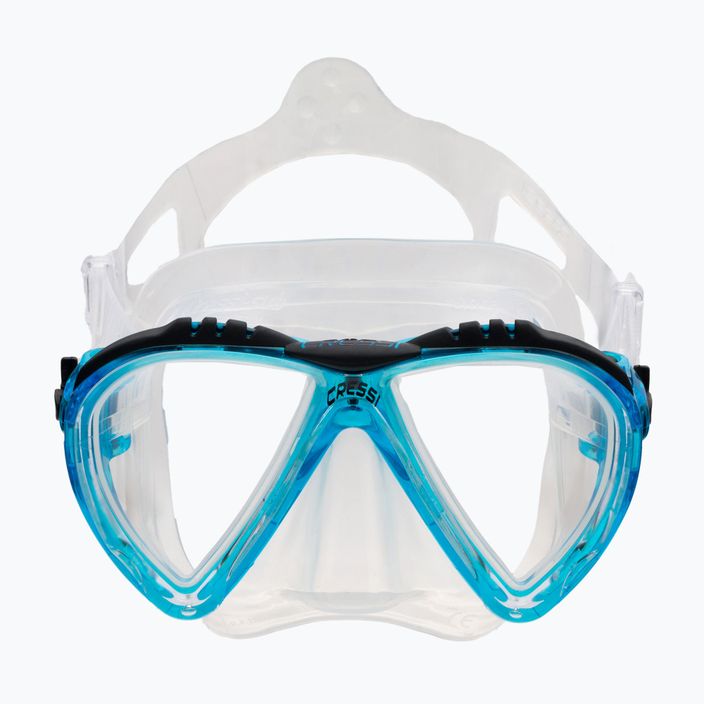 Maschera subacquea Cressi Lince trasparente/acquamarina 2
