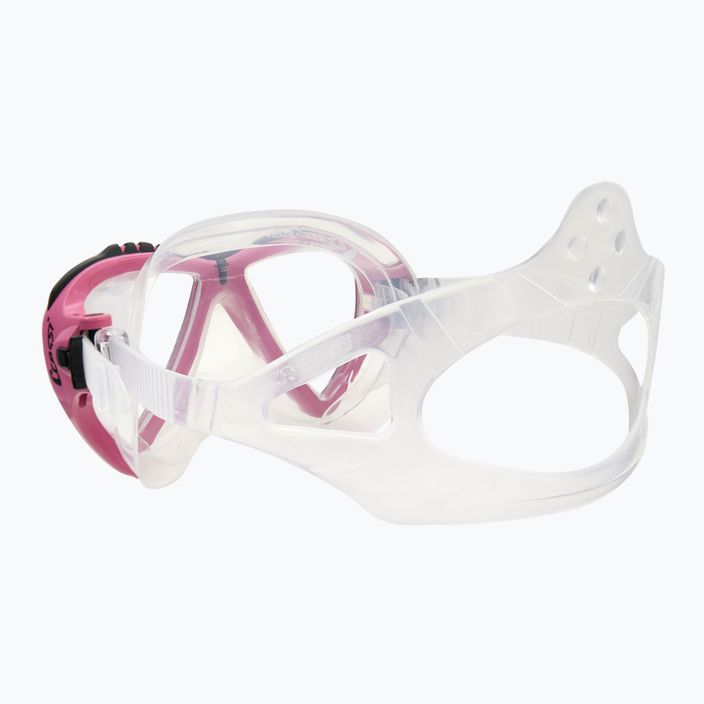 Maschera subacquea Cressi Lince trasparente/rosa 4