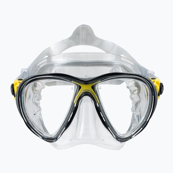 Cressi Big Eyes Evolution maschera subacquea cristallo/giallo 2