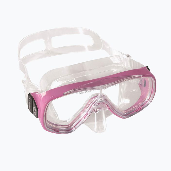 Set da snorkeling per bambini Cressi Ondina + Top trasparente/rosa 10