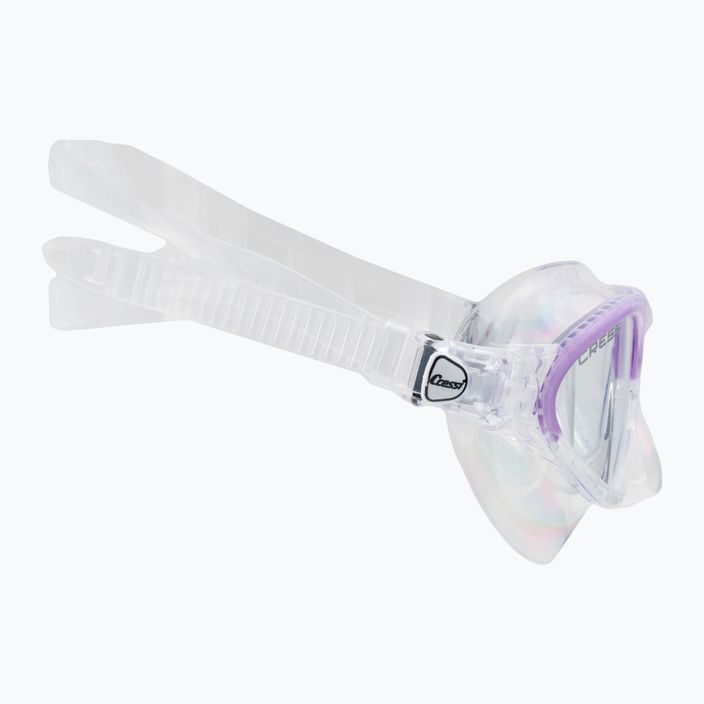 Maschera subacquea per bambini Cressi Moon sil. clear/lilac 3