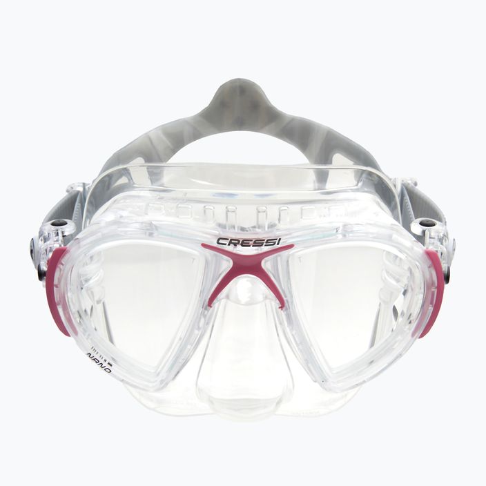 Maschera subacquea Cressi Nano crystal/pink 2
