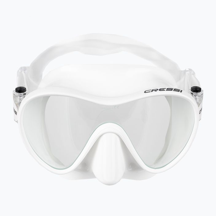 Maschera subacquea Cressi F1 bianca 2