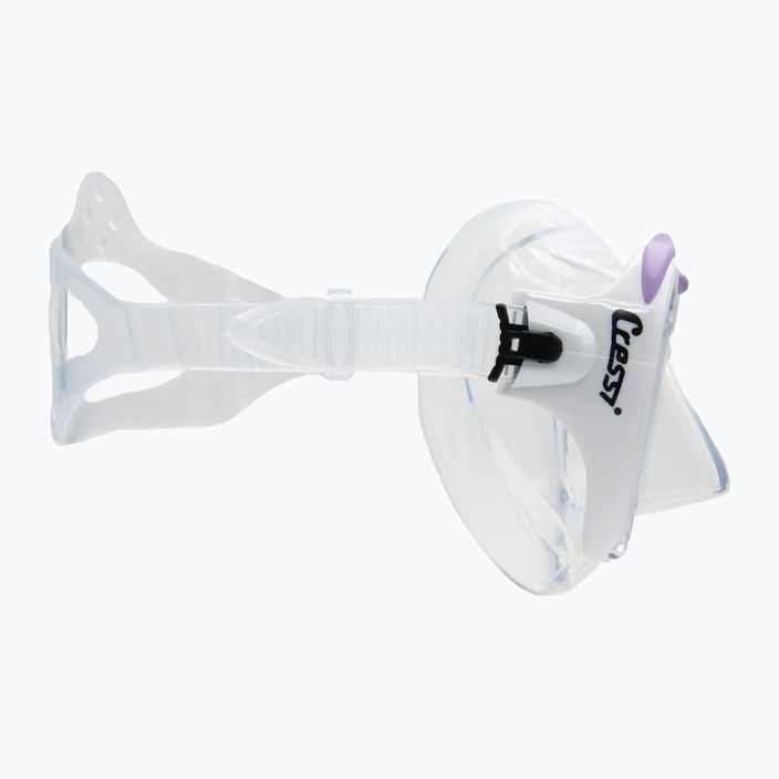 Maschera subacquea Cressi Lince trasparente/bianco/lilla 3